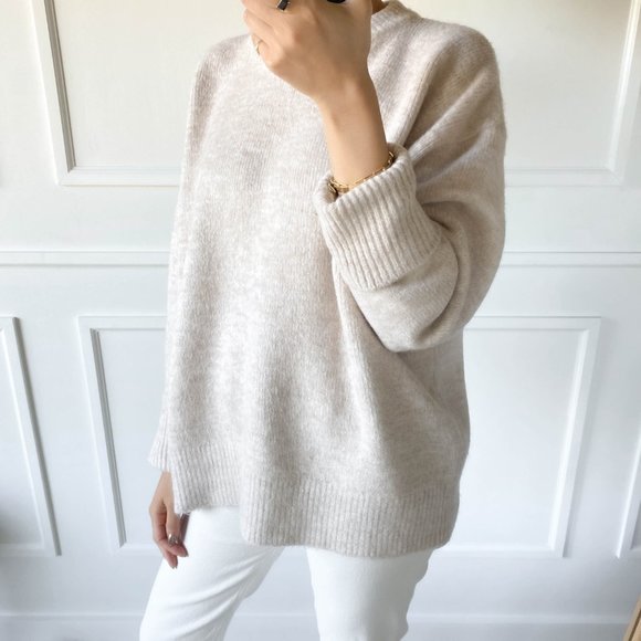 (✨LAST ONE✨) Thick Sweater Wool/Mohair Cream - Picture 2 of 15